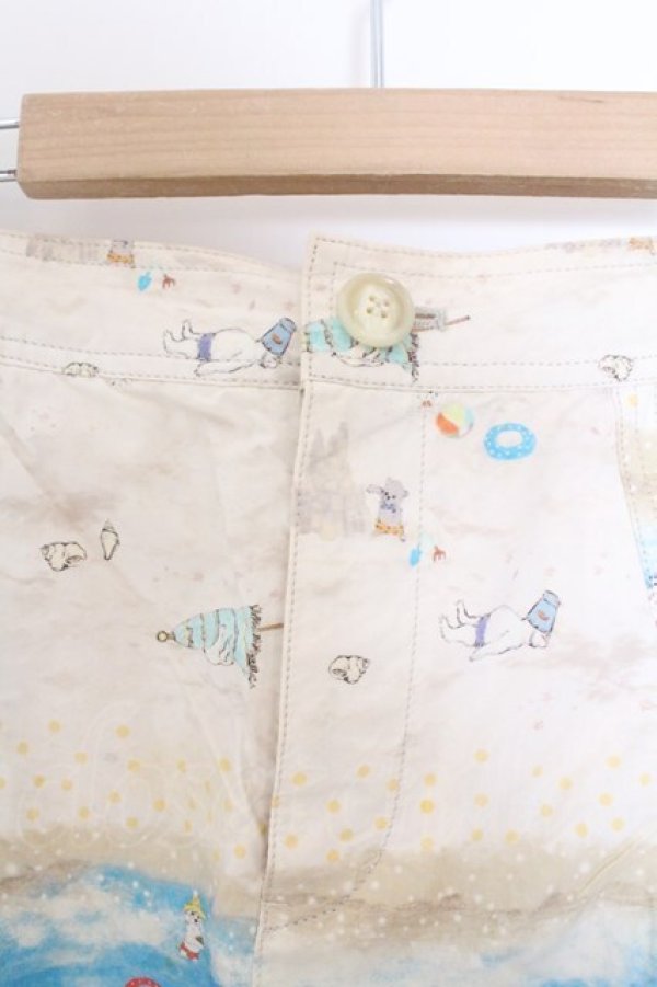 画像3: Franche Lippee / ビーチ柄スカート M キナリ O-26-02-10-011-LO-SK-OW-OS (3)