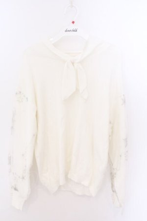 画像: axes femme / お星さまチュール袖ニット M シロ O-26-02-10-014-AX-TO-OW-OS