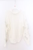 画像4: axes femme / お星さまチュール袖ニット M シロ O-26-02-10-014-AX-TO-OW-OS (4)