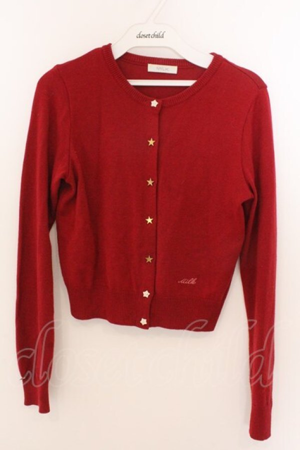 画像1: MILK / Twinkleカーディガン  アカ O-26-02-10-018-ML-TO-OW-OS (1)