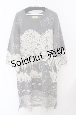 画像: Franche Lippee / ネコロングニットプルオーバー M グレー O-26-02-10-003-LO-TO-OW-OS