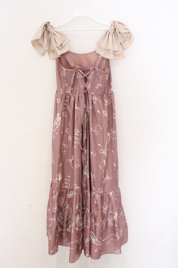 画像3: axes femme / トゥシューズ柄リボン付ワンピース F ピンク O-26-02-10-020-AX-OP-OW-OS (3)