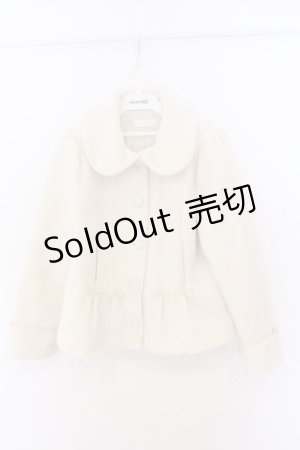 画像: Melody BasKet / プチリボンショートコート  アイボリー O-26-02-10-021-LO-CO-OW-OS
