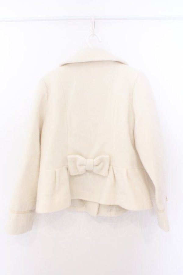 画像5: Melody BasKet / プチリボンショートコート  アイボリー O-26-02-10-021-LO-CO-OW-OS (5)