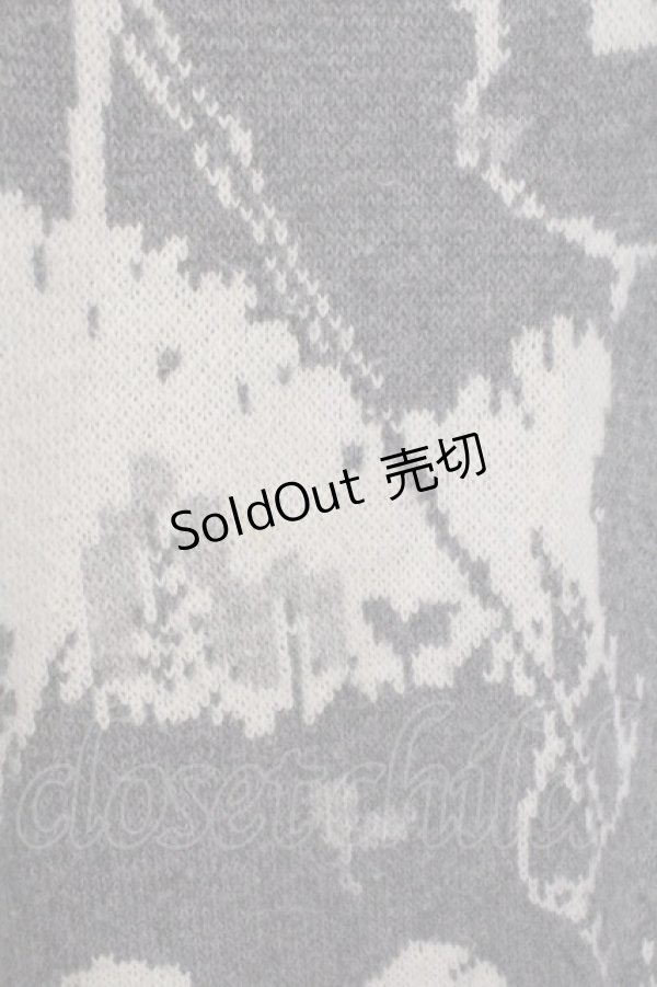 画像2: Franche Lippee / ネコロングニットプルオーバー M グレー O-26-02-10-003-LO-TO-OW-OS (2)