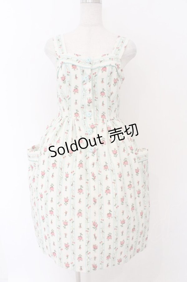 画像1: MILK / ローズガーランドドレス  ミントブルーウォールペーパー O-26-02-10-024-ML-OP-OW-OS (1)
