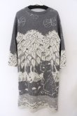 画像3: Franche Lippee / ネコロングニットプルオーバー M グレー O-26-02-10-003-LO-TO-OW-OS (3)