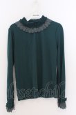 画像1: axes femme / ローズレーススタンドネックカットソー M グリーン O-26-02-10-026-AX-TO-OW-OS (1)