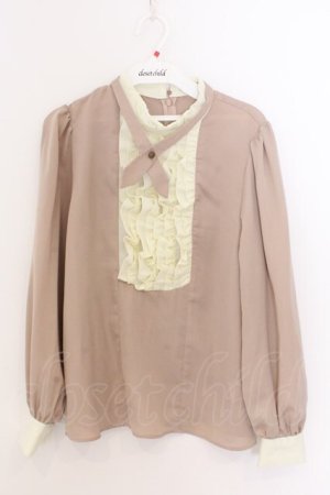 画像: Maison de FLEUR Petite Robe canone / アリアが聴こえるブラウス F ベージュ O-26-02-10-027-EL-BL-OW-OS