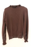 画像2: axes femme / 肩フリルボリューム袖ニット M ブラウン O-26-02-10-028-AX-TO-OW-OS (2)