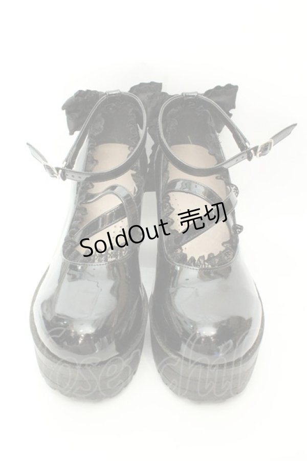 画像1: Rojita / バックリボン厚底シューズ XL クロ O-26-02-12-005-LO-SH-OW-OS (1)