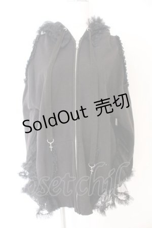 画像: HANGRY&ANGRY / H&A CAT LACE EARS DRESS PARKA　パーカー  ブラック O-26-02-12-1001-HN-TO-OW-OS