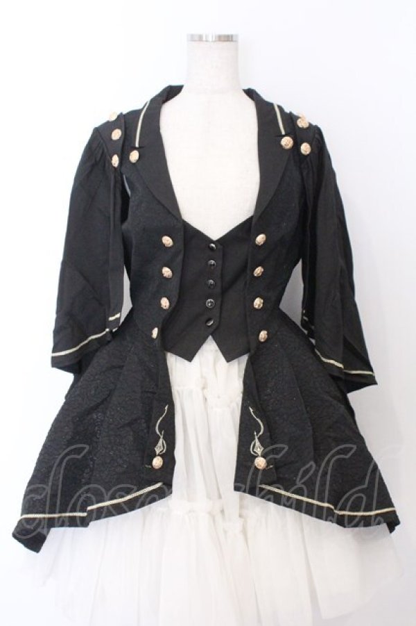 画像1: Silent Mars（海外ロリータブランド） / 堕月の法則ジャケット  クロ O-26-02-12-1046-LO-JA-YM-OS (1)