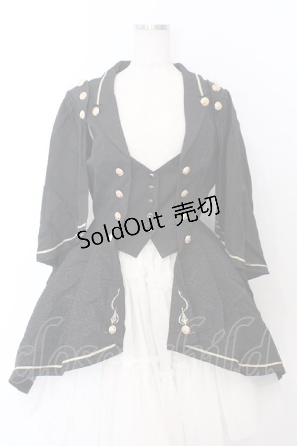 画像1: Silent Mars（海外ロリータブランド） / 堕月の法則ジャケット  クロ O-26-02-12-1046-LO-JA-YM-OS (1)