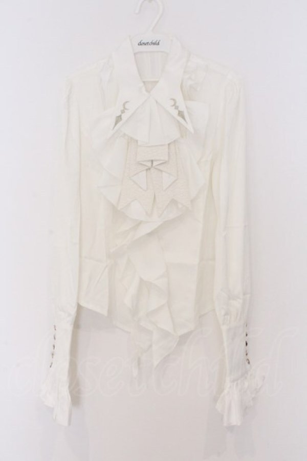 画像1: Silent Mars（海外ロリータブランド） / 堕月の法則ブラウス  シロ O-26-02-12-1047-LO-BL-YM-OS (1)