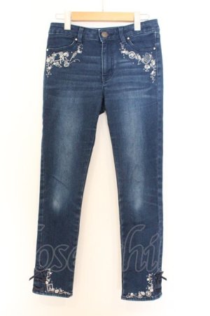 画像: axes femme / お手紙刺繍デニムパンツ S インディゴ O-26-02-12-1048-AX-PA-YM-OS