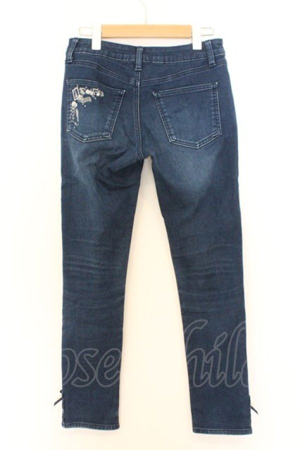 画像3: axes femme / お手紙刺繍デニムパンツ S インディゴ O-26-02-12-1048-AX-PA-YM-OS (3)