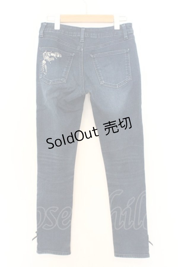 画像3: axes femme / お手紙刺繍デニムパンツ S インディゴ O-26-02-12-1048-AX-PA-YM-OS (3)