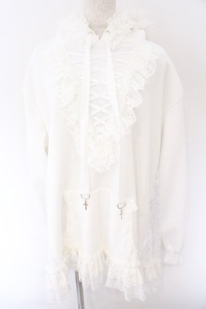 画像: HANGRY&ANGRY / 猫耳ドレスプルオーバーパーカー  ホワイト O-26-02-12-1006-HN-TO-OW-OS