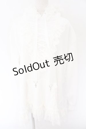 画像: HANGRY&ANGRY / 猫耳ドレスプルオーバーパーカー  ホワイト O-26-02-12-1006-HN-TO-OW-OS