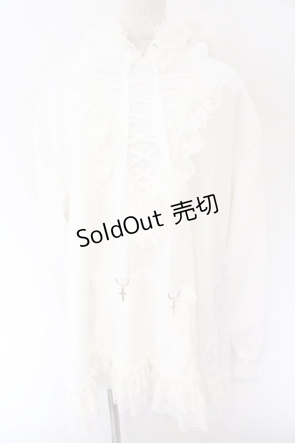 画像1: HANGRY&ANGRY / 猫耳ドレスプルオーバーパーカー  ホワイト O-26-02-12-1006-HN-TO-OW-OS (1)