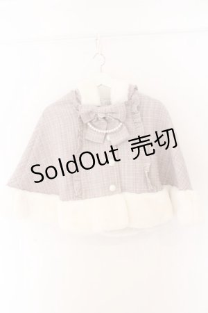 画像: Ank Rouge / くまちゃんキラキラツイードポンチョ M ピンク O-26-02-12-1007-CA-CO-OW-OS