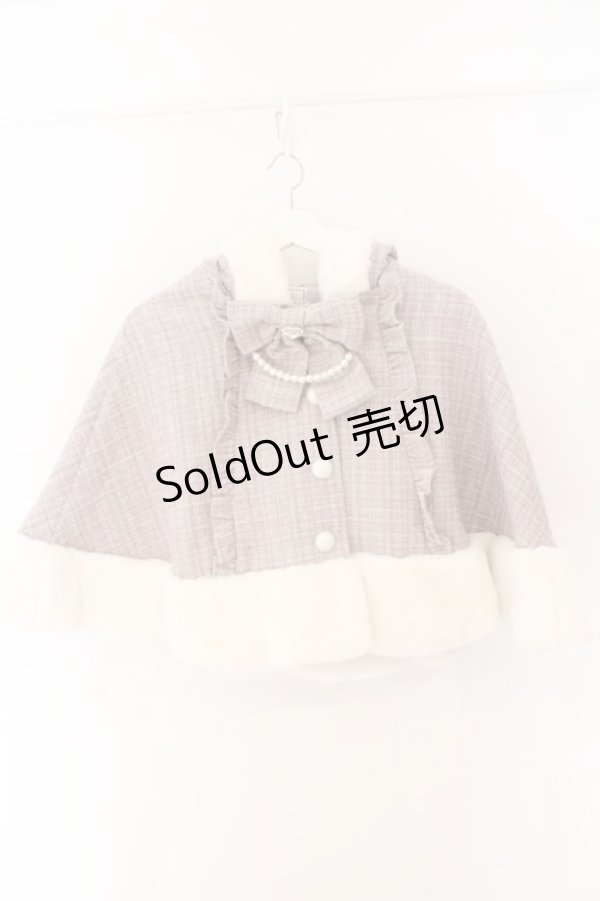 画像1: Ank Rouge / くまちゃんキラキラツイードポンチョ M ピンク O-26-02-12-1007-CA-CO-OW-OS (1)