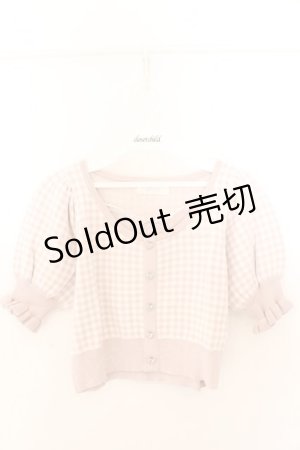画像: pium / ハートボタンギンガムニットトップス F ピンク O-26-02-12-1010-0-TO-OW-OS