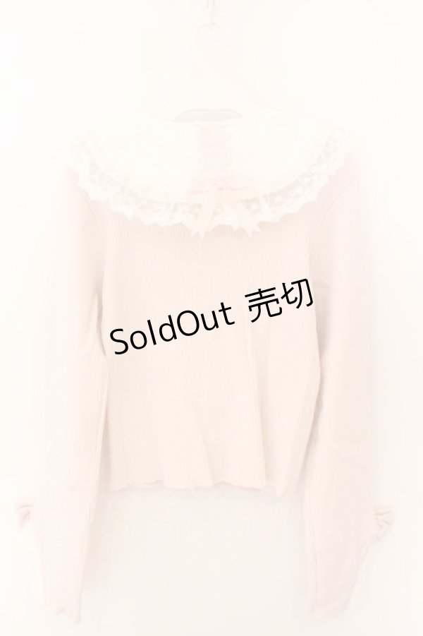 画像2: LIZ LISA / 襟付スクエアリブニットトップス 0 ピンク O-26-02-12-1011-LO-TO-OW-OS (2)