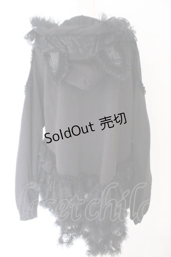 画像3: HANGRY&ANGRY / H&A CAT LACE EARS DRESS PARKA　パーカー  ブラック O-26-02-12-1001-HN-TO-OW-OS (3)