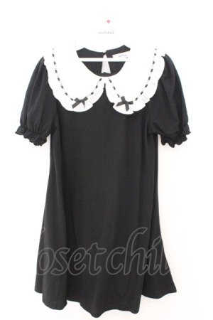 画像: Ank Rouge / はしごレースリボンカットワンピース M クロ O-26-02-12-1018-CA-OP-OW-OS