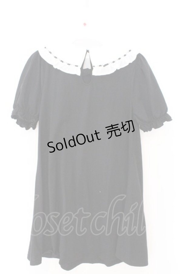 画像2: Ank Rouge / はしごレースリボンカットワンピース M クロ O-26-02-12-1018-CA-OP-OW-OS (2)