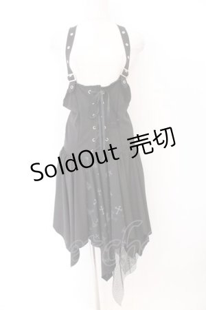 画像: ACDC RAG / クロスワンピース  ブラック O-26-02-12-1020-PU-OP-OW-ZT360