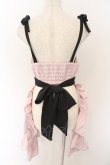 画像2: AVENCHUMU / Zip heart ＆ chain ruffle gilet　ジレ F ピンク×クロ O-26-02-12-1021-LO-TO-OW-OS (2)