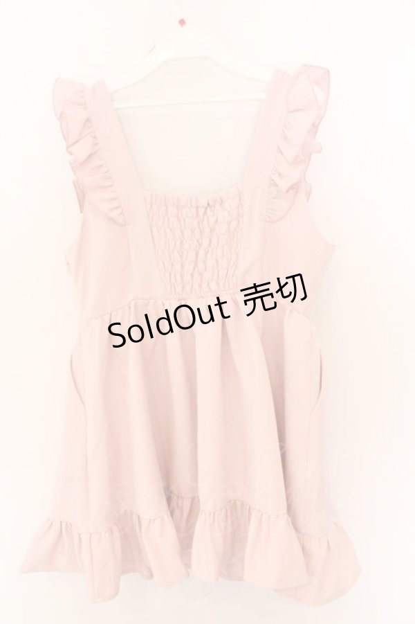 画像2: DearMyLove / 3連ビジューハートエプロンジャンスカ M ピンク O-26-02-12-1022-EL-OP-OW-OS (2)