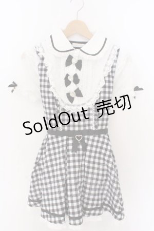 画像: LIZ LISA / 3つリボンギンガムヨークセットアップ 0 クロ O-26-02-12-1023-LO-OP-OW-OS