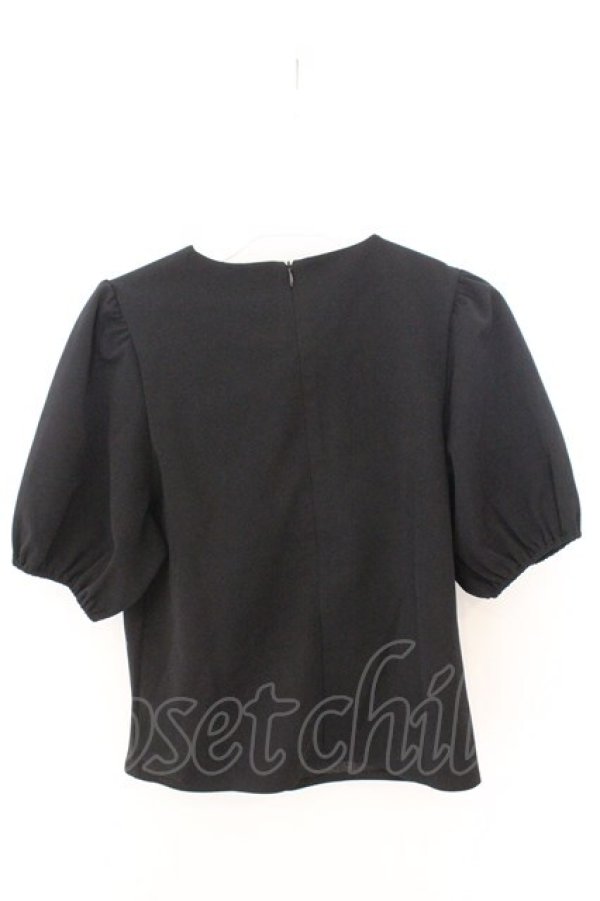 画像2: TRAVAS TOKYO / リボン付きパフスリーブトップス M ブラック O-26-02-12-1024-PU-TO-OW-OS (2)