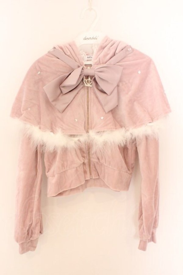 画像1: Ank Rouge / ケープうさちゃんフワフワパーカー M ピンク O-26-02-12-1025-CA-TO-OW-OS (1)