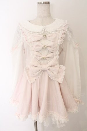 画像: LIZ LISA / トリプルリボンフリルセットアップ 0 ピンク O-26-02-12-1029-LO-OP-OW-OS