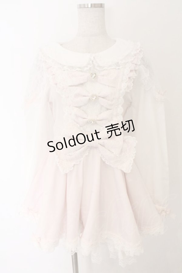 画像1: LIZ LISA / トリプルリボンフリルセットアップ 0 ピンク O-26-02-12-1029-LO-OP-OW-OS (1)