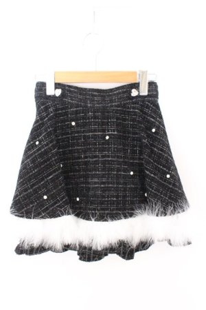 画像: Ank Rouge / キラキラツイードスカパン M クロ O-26-02-12-1031-CA-SK-OW-OS