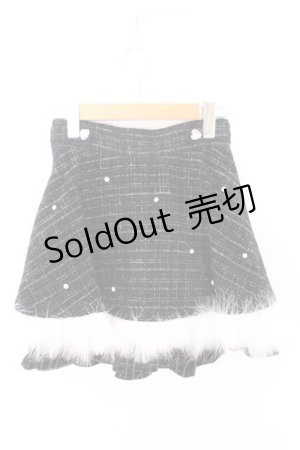 画像: Ank Rouge / キラキラツイードスカパン M クロ O-26-02-12-1031-CA-SK-OW-OS