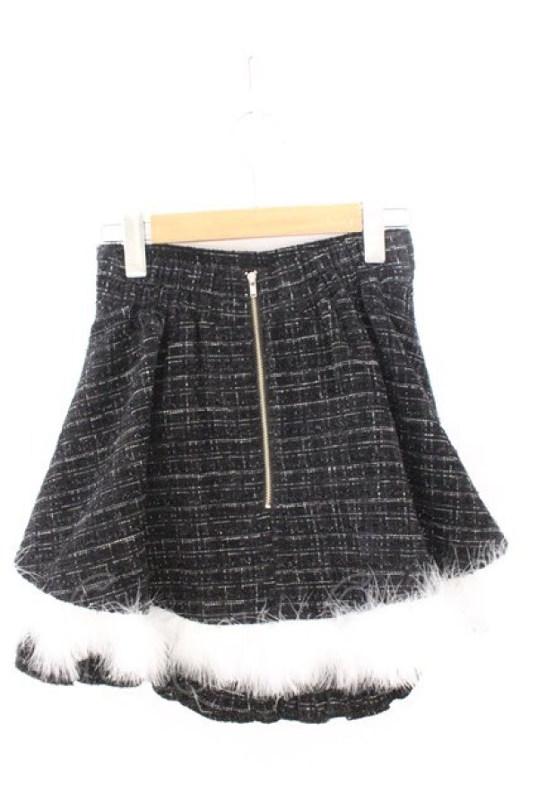 画像2: Ank Rouge / キラキラツイードスカパン M クロ O-26-02-12-1031-CA-SK-OW-OS (2)