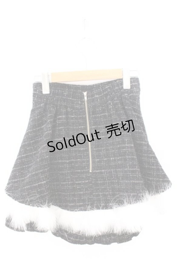 画像2: Ank Rouge / キラキラツイードスカパン M クロ O-26-02-12-1031-CA-SK-OW-OS (2)