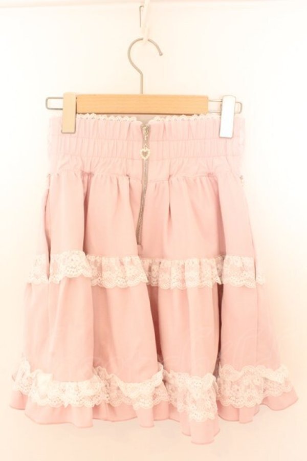 画像3: DearMyLove / リボンパールチェーンレースフリルスカート S ベビーピンク O-26-02-12-1032-EL-SK-OW-OS (3)