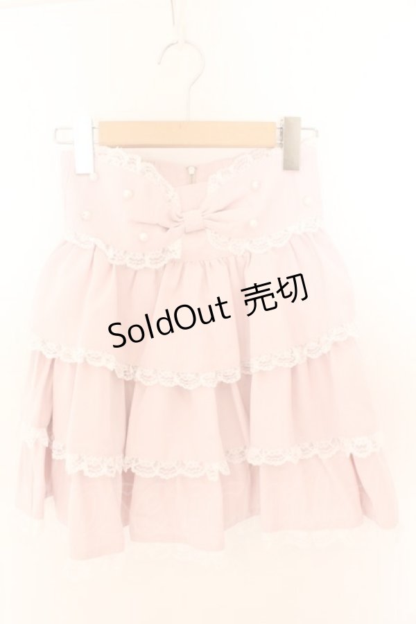 画像1: Ank Rouge / おリボンティアードスカパン M ピンク O-26-02-12-1033-CA-SK-OW-OS (1)