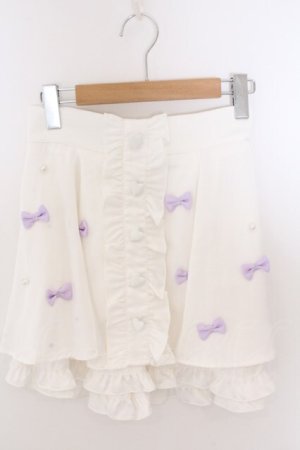 画像: Ank Rouge / 推し活リボンスカパン M シロ×パープル O-26-02-12-1034-CA-SK-OW-OS