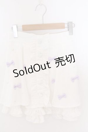 画像: Ank Rouge / 推し活リボンスカパン M シロ×パープル O-26-02-12-1034-CA-SK-OW-OS