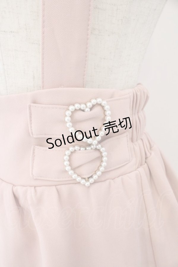 画像2: Princess Melody / パールリングベルト付きサスペンダースカパン F ピンク O-26-02-12-1035-EL-SK-OW-OS (2)