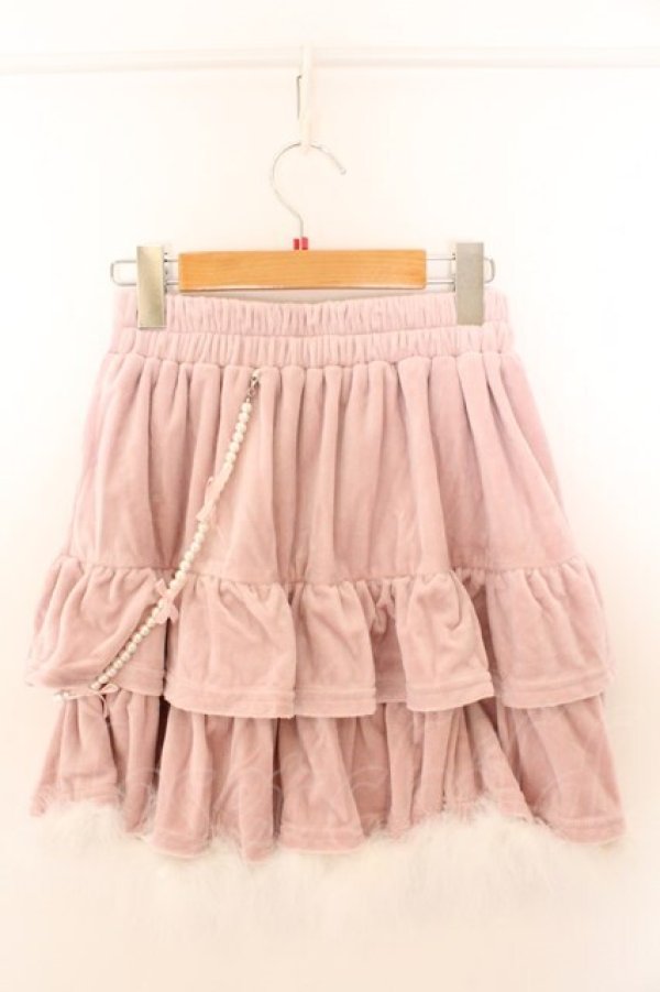 画像2: Ank Rouge / フワフワフェザーティアードスカート  ピンク O-26-02-12-1038-CA-SK-OW-OS (2)